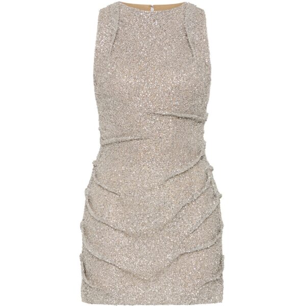 Rachel Gilbert Charlotte Mini Dress - Rachel Gilbert Silver - Australian Luxury Evening Wear at Coveti