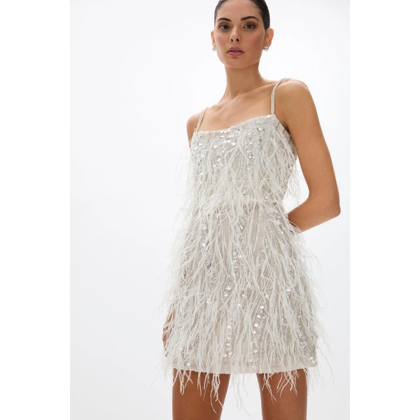 Rachel Gilbert Cynthia Mini Dress - Rachel Gilbert Ivory - Australian Luxury Evening Wear at Coveti