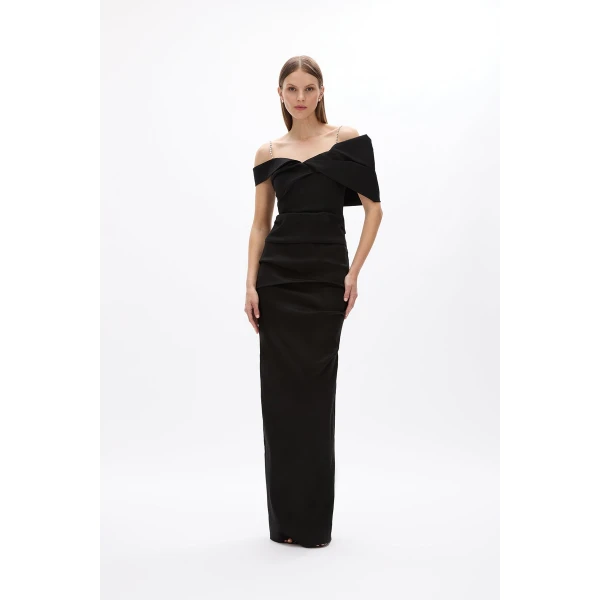 Rachel Gilbert Dahli Gown - Rachel Gilbert Black - Australian Luxury Evening Wear at Coveti