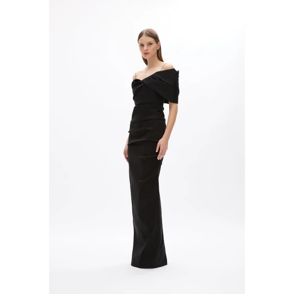 Rachel Gilbert Dahli Gown - Rachel Gilbert Black - Australian Luxury Evening Wear at Coveti