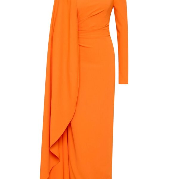 Rachel Gilbert Dion Cape Gown - Rachel Gilbert Orange - Australian Luxury Evening Wear at Coveti