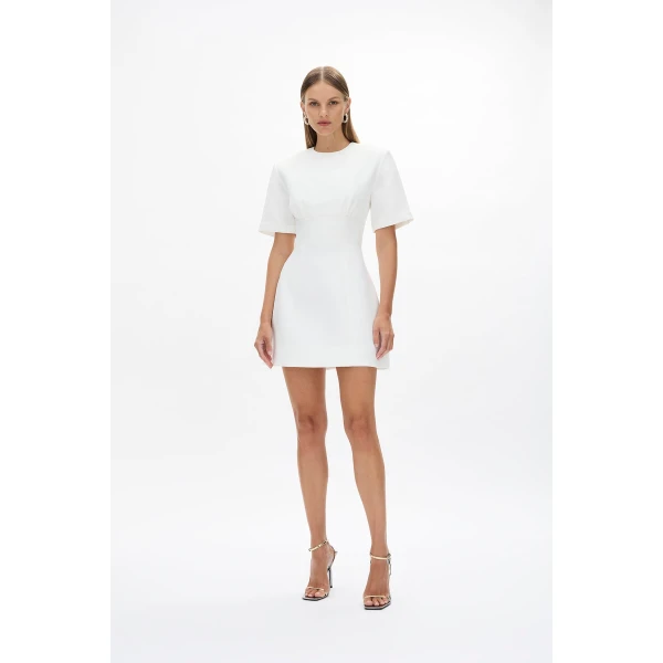 Rachel Gilbert Dover Mini Dress - Rachel Gilbert Ivory - Australian Luxury Evening Wear at Coveti