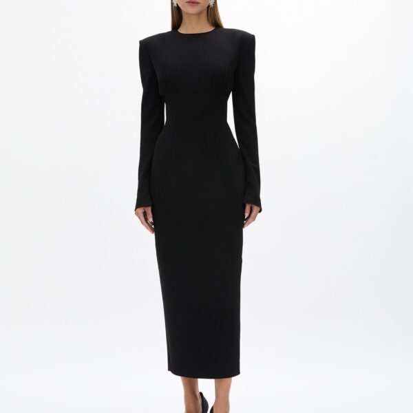 Rachel Gilbert Dover Sleeve Dress - Rachel Gilbert Black - Australian Luxury Evening Wear at Coveti