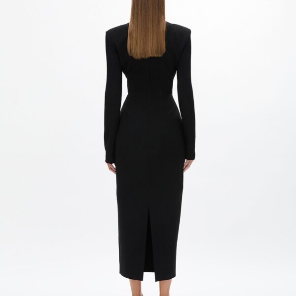 Rachel Gilbert Dover Sleeve Dress - Rachel Gilbert Black - Australian Luxury Evening Wear at Coveti