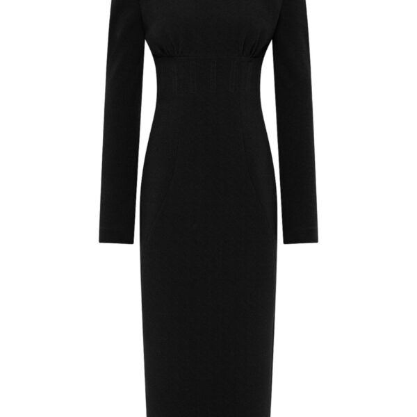 Rachel Gilbert Dover Sleeve Dress - Rachel Gilbert Black - Australian Luxury Evening Wear at Coveti