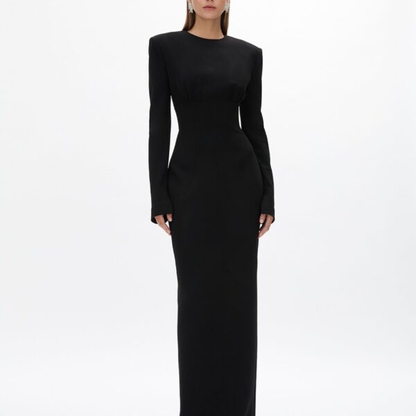 Rachel Gilbert Dover Sleeve Gown - Rachel Gilbert Black - Australian Luxury Evening Wear at Coveti