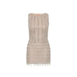 Rachel Gilbert Florentine Mini Dress - Rachel Gilbert Silver - Australian Luxury Evening Wear at Coveti