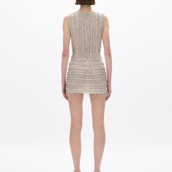 Rachel Gilbert Florentine Mini Dress - Rachel Gilbert Silver - Australian Luxury Evening Wear at Coveti