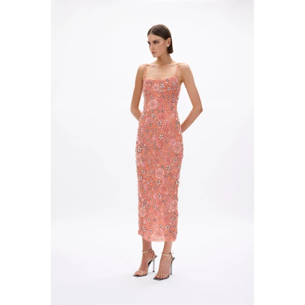 Rachel Gilbert Francesca Flower Gown - Rachel Gilbert Orange - Australian Luxury Evening Wear at Coveti