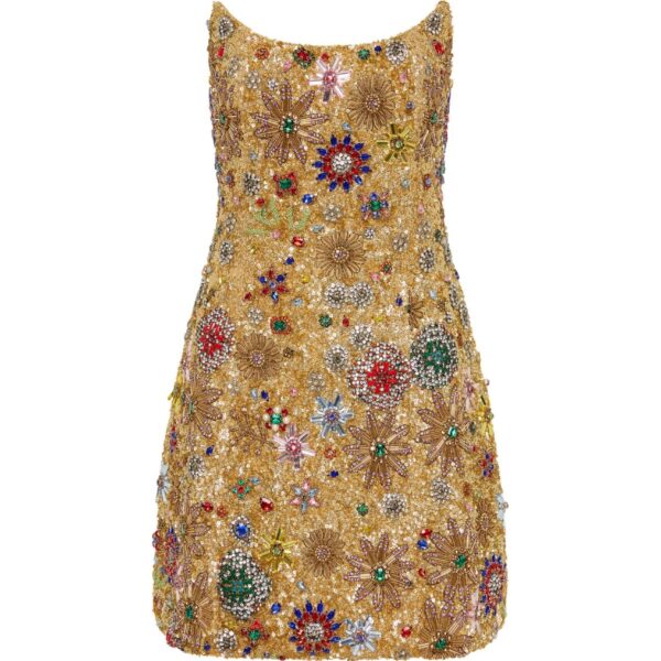 Rachel Gilbert Francesca Strapless Star Mini Dress - Rachel Gilbert Gold - Australian Luxury Evening Wear at Coveti