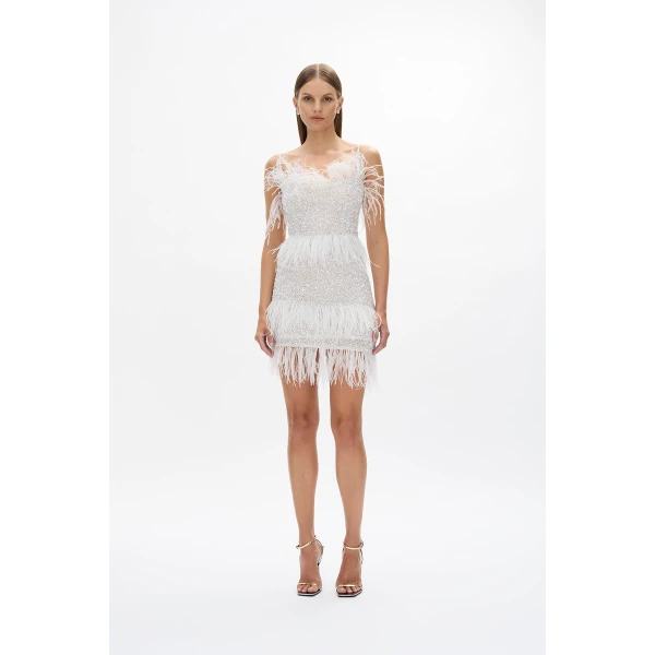 Rachel Gilbert Frenchy Mini Dress - Rachel Gilbert Ivory - Australian Luxury Evening Wear at Coveti