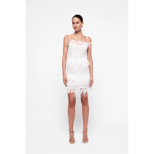 Rachel Gilbert Frenchy Mini Dress - Rachel Gilbert Ivory - Australian Luxury Evening Wear at Coveti