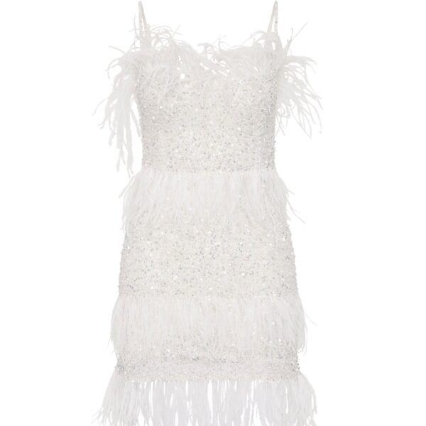 Rachel Gilbert Frenchy Mini Dress - Rachel Gilbert Ivory - Australian Luxury Evening Wear at Coveti