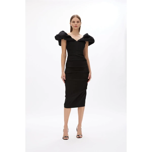 Rachel Gilbert Frey Dress - Rachel Gilbert Black - Australian Luxury Evening Wear at Coveti