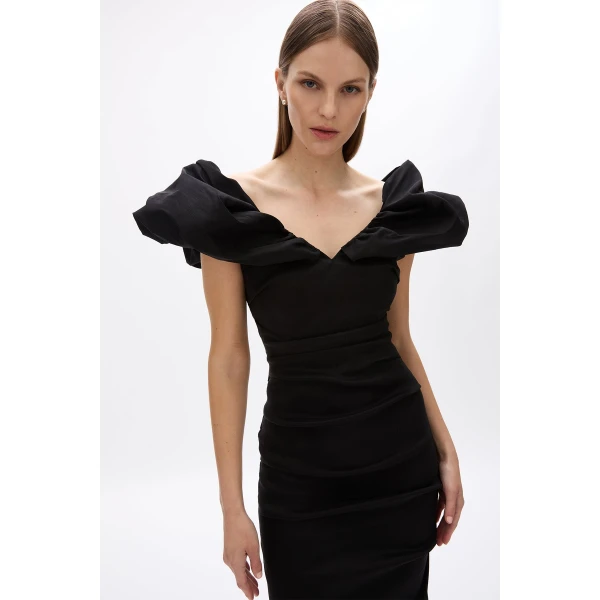 Rachel Gilbert Frey Dress - Rachel Gilbert Black - Australian Luxury Evening Wear at Coveti