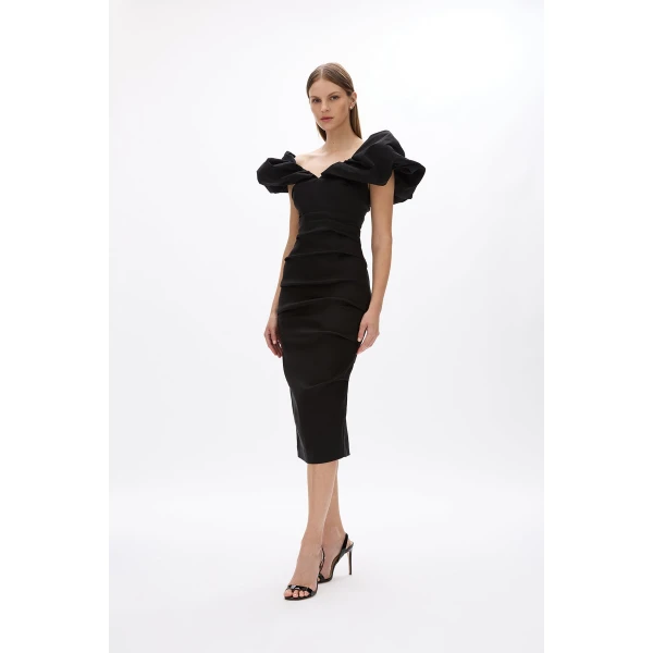 Rachel Gilbert Frey Dress - Rachel Gilbert Black - Australian Luxury Evening Wear at Coveti