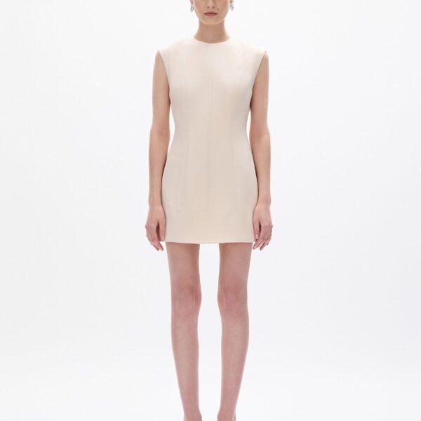 Rachel Gilbert Hallie Mini Dress - Rachel Gilbert Beige - Australian Luxury Evening Wear at Coveti