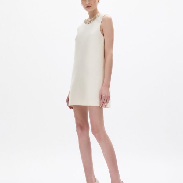 Rachel Gilbert Ludovica Shift Mini Dress - Rachel Gilbert Ivory - Australian Luxury Evening Wear at Coveti