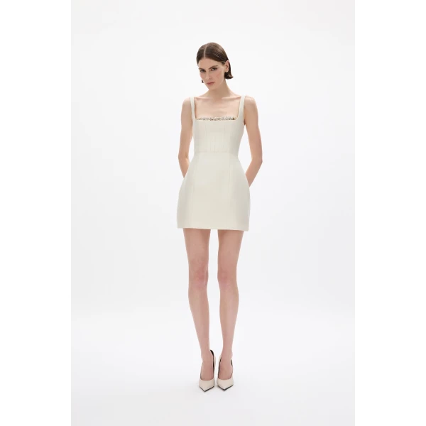 Rachel Gilbert Ludovica Trim Mini Dress, view 2