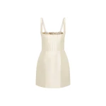 Rachel Gilbert Ludovica Trim Mini Dress - Rachel Gilbert Ivory - Australian Luxury Evening Wear at Coveti