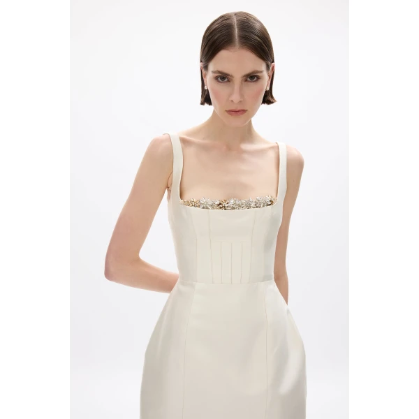 Rachel Gilbert Ludovica Trim Mini Dress, view 3