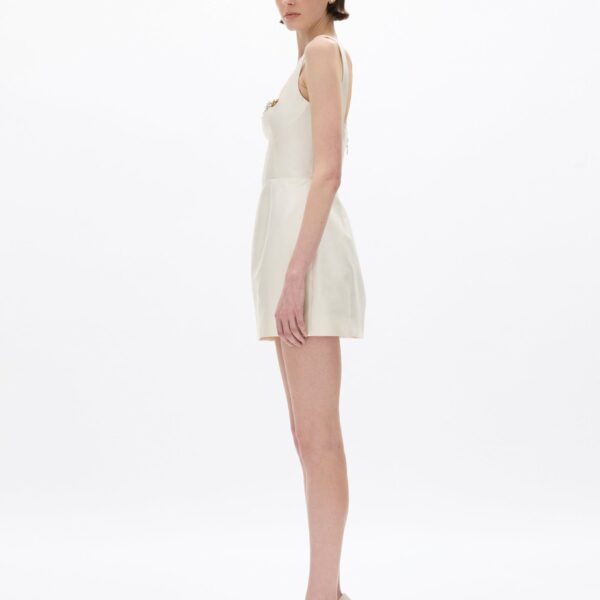 Rachel Gilbert Ludovica Trim Mini Dress - Rachel Gilbert Ivory - Australian Luxury Evening Wear at Coveti