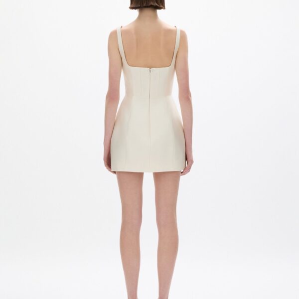 Rachel Gilbert Ludovica Trim Mini Dress - Rachel Gilbert Ivory - Australian Luxury Evening Wear at Coveti
