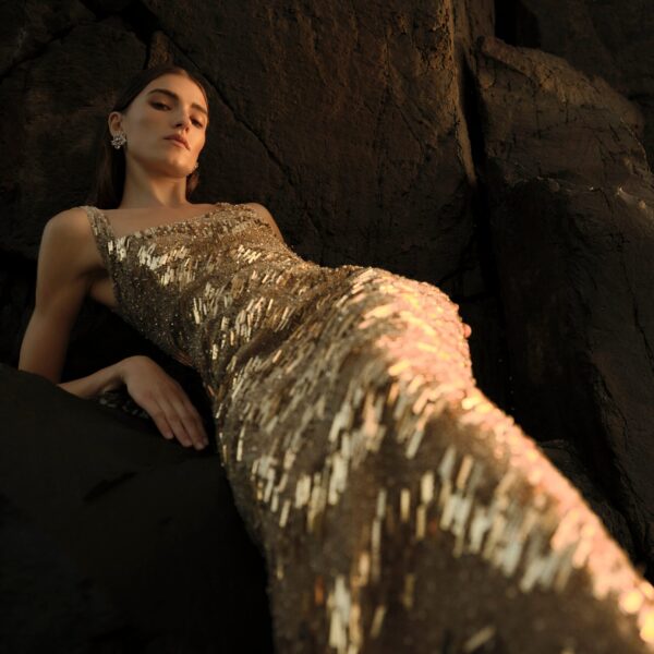 Rachel Gilbert Marcel Gown - Rachel Gilbert Gold - Australian Luxury Evening Wear at Coveti