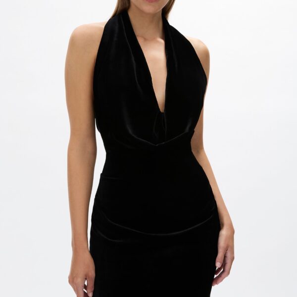 Rachel Gilbert Martin Plunge Gown - Rachel Gilbert Black - Australian Luxury Evening Wear at Coveti