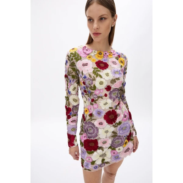 Rachel Gilbert Nya Mini Dress - Rachel Gilbert Multicolour - Australian Luxury Evening Wear at Coveti