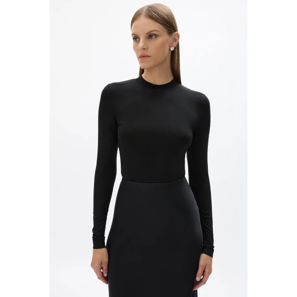 Rachel Gilbert Rick Long Sleeve Top - Rachel Gilbert Black - Australian Luxury Evening Wear at Coveti