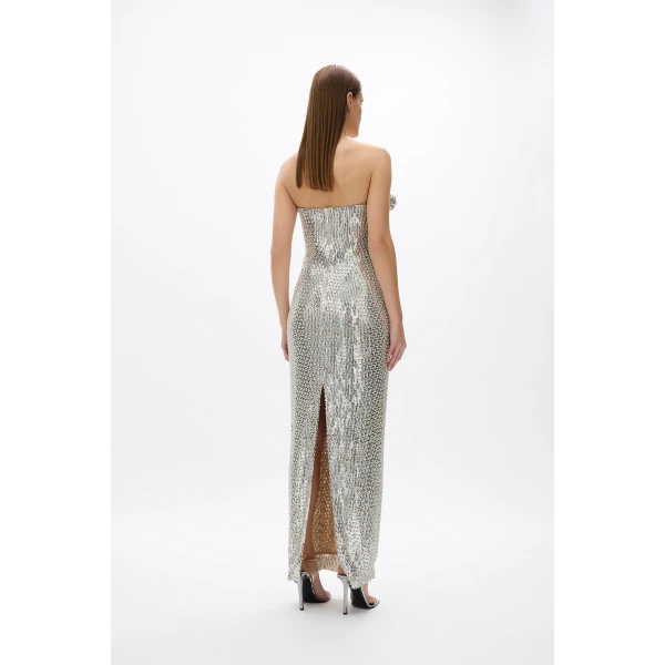 Rachel Gilbert Rosalie Gown - Rachel Gilbert Silver - Australian Luxury Evening Wear at Coveti