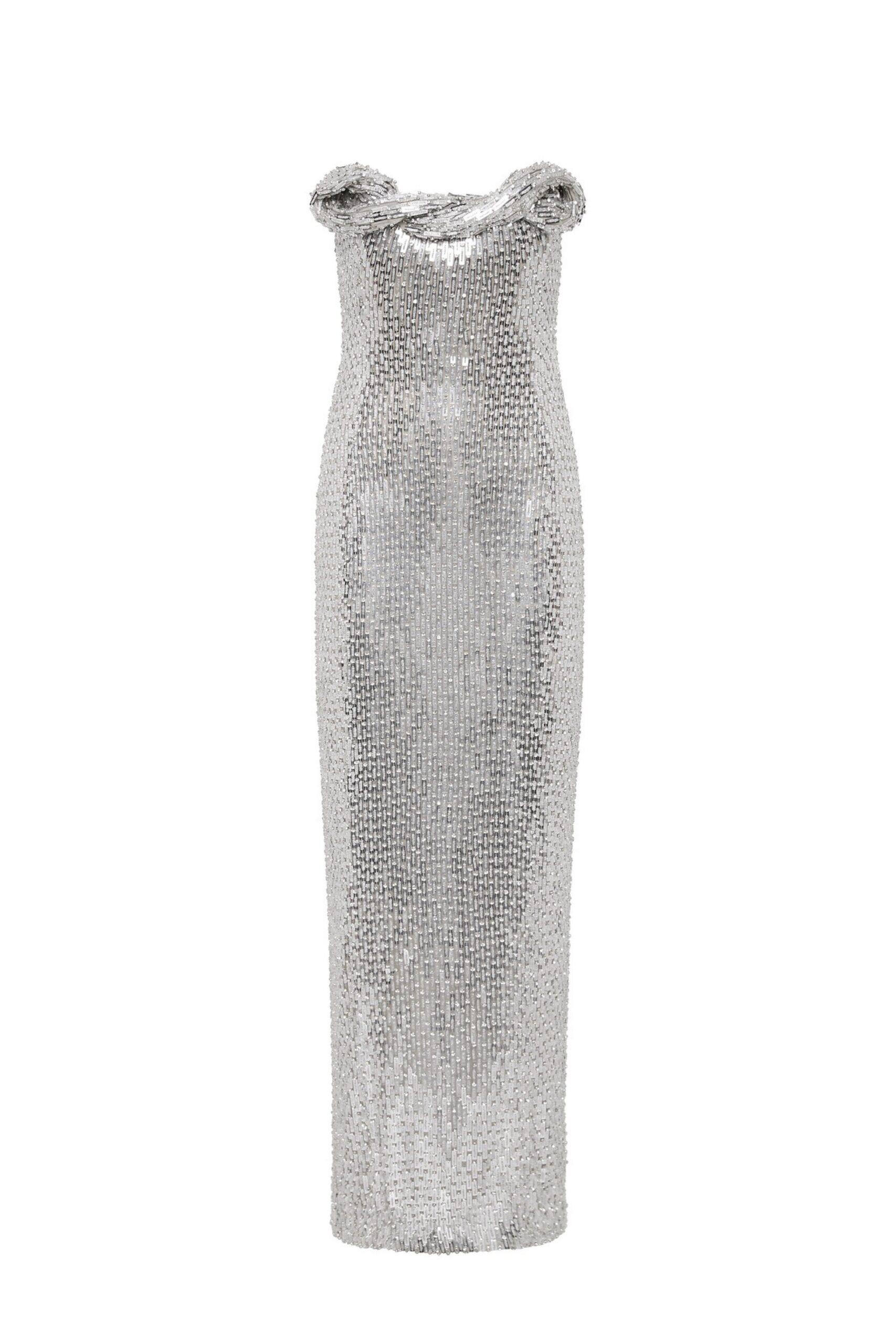 Rachel Gilbert Rosalie Gown - Rachel Gilbert Silver - Australian Luxury Evening Wear at Coveti Rachel Gilbert Rosalie Gown - Rachel Gilbert Silver - Australian Luxury Evening Wear at Coveti