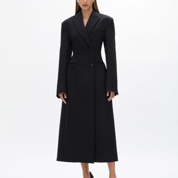 Rachel Gilbert Sergio Coat - Rachel Gilbert Black - Australian Luxury Evening Wear at Coveti
