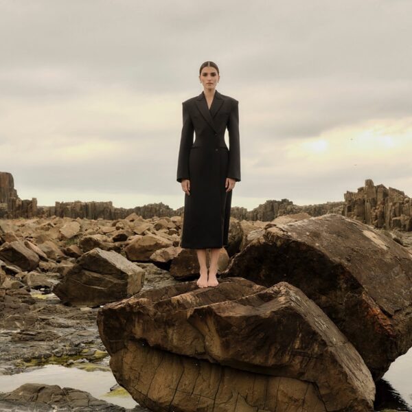 Rachel Gilbert Sergio Coat - Rachel Gilbert Black - Australian Luxury Evening Wear at Coveti