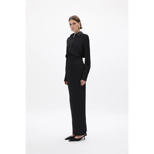 Rachel Gilbert Sergio Column Skirt, view 3