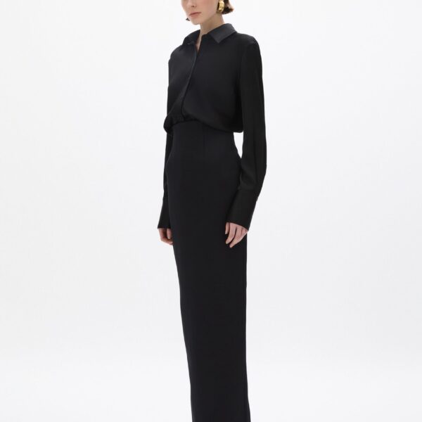 Rachel Gilbert Sergio Column Skirt - Rachel Gilbert Black - Australian Luxury Evening Wear at Coveti