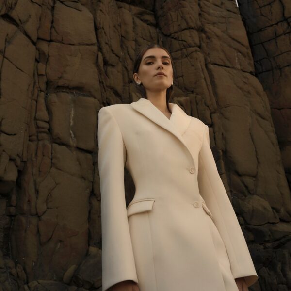 Rachel Gilbert Sergio Mini Dress - Rachel Gilbert Ivory - Australian Luxury Evening Wear at Coveti