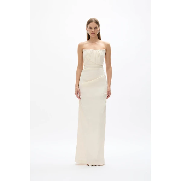Rachel Gilbert Sienna Strapless Gown - Rachel Gilbert Ivory - Australian Luxury Evening Wear at Coveti