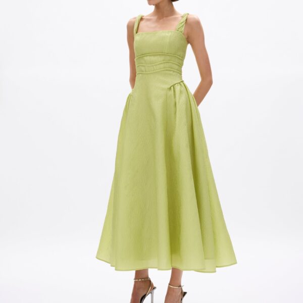 Rachel Gilbert Sophia Strap Dress - Rachel Gilbert Green - Australian Luxury Evening Wear at Coveti