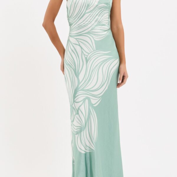 it features a front cut out accented by a gold bar detail