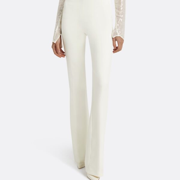 Safiyaa Alexa Ivory Trousers - Safiyaa Pants - Heavy Crepe Cape Gown - Shop at Coveti