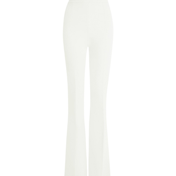 Safiyaa Alexa Ivory Trousers - Safiyaa Pants - Heavy Crepe Cape Gown - Shop at Coveti