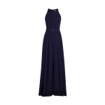 Safiyaa Althea Jumpsuit in Azurite with Multi-blues - Safiyaa Jumpsuit - Heavy Crepe Cape Gown - Shop at Coveti