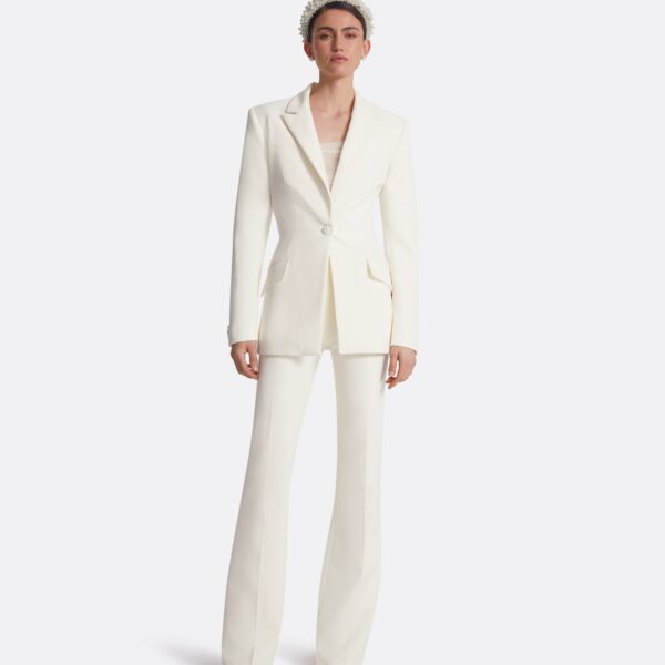 Safiyaa Arlene Ivory jacket - Safiyaa Jackets - Heavy Crepe Cape Gown - Shop at Coveti