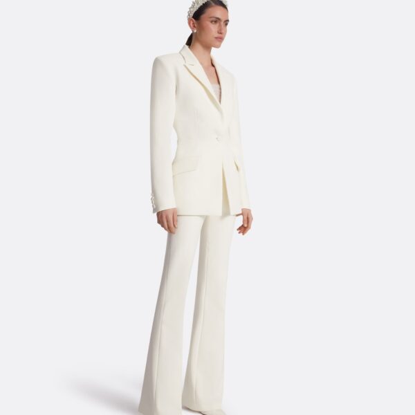 Safiyaa Arlene Ivory jacket - Safiyaa Jackets - Heavy Crepe Cape Gown - Shop at Coveti
