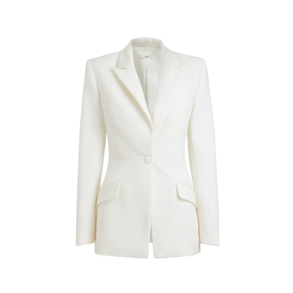 Safiyaa Arlene Ivory jacket - Safiyaa Jackets - Heavy Crepe Cape Gown - Shop at Coveti
