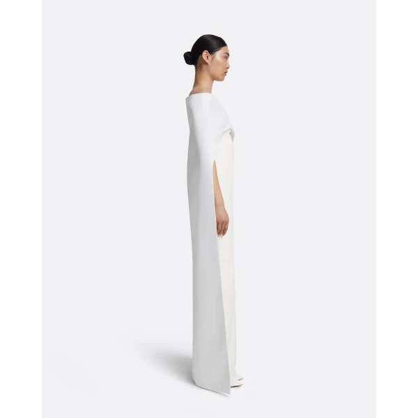 Safiyaa Azrael Long Dress & Maddox Harness in Porcelain, view 5