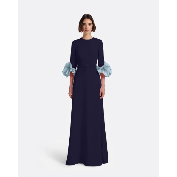 Safiyaa Belen Long Dress in Azurite & Vista, view 2