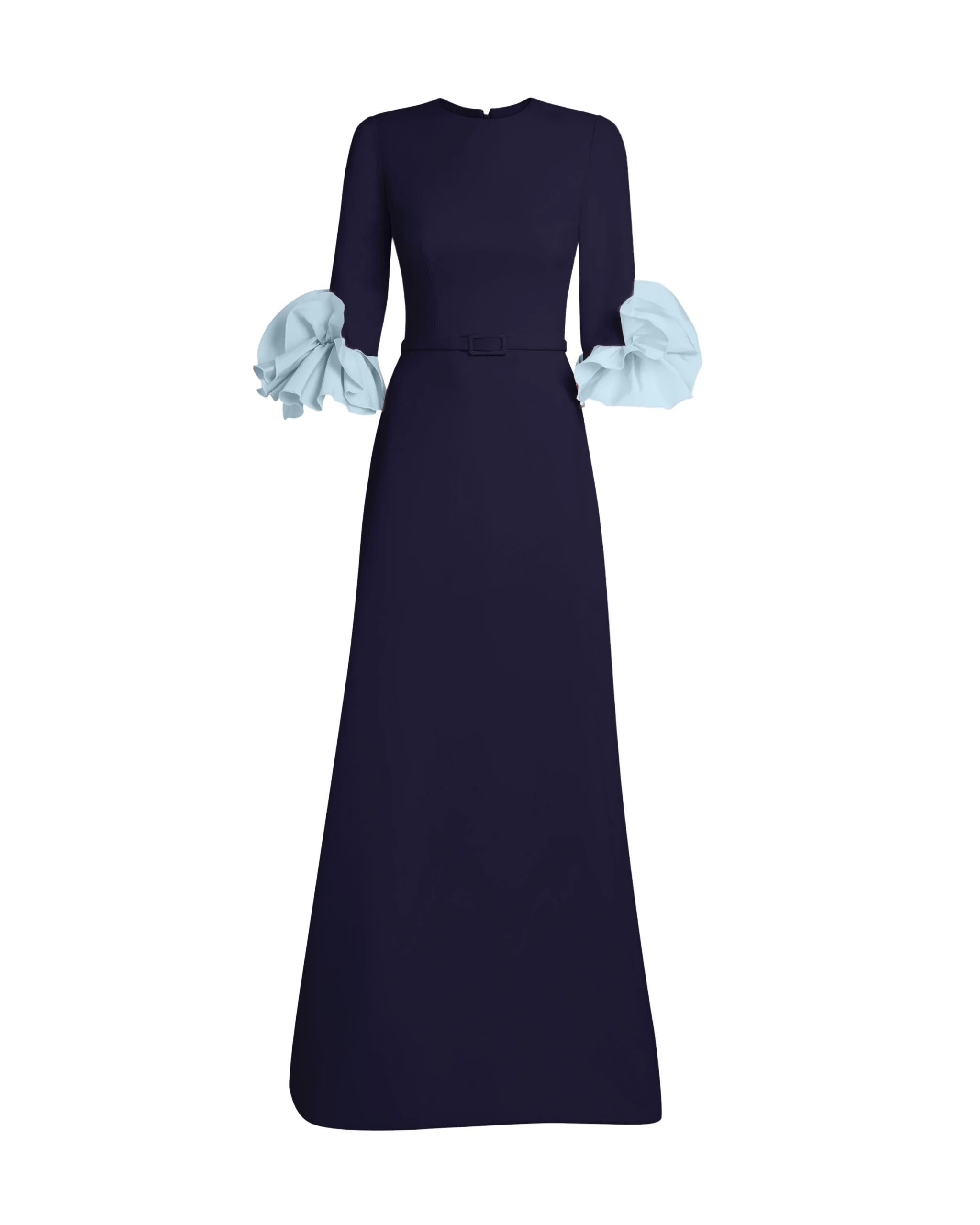 Safiyaa-Belen-Long-Dress-in-Azurite-Vista-Coveti-scaled78490_nobg Safiyaa Belen Long Dress in Azurite & Vista - Safiyaa Dresses - Heavy Crepe Cape Gown - Shop at Coveti